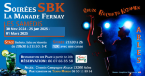 soirée SBK salsha bachata kizomba arles manade fernay
